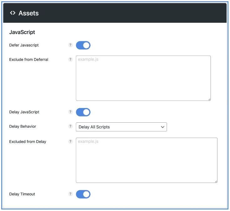 Perfmatters assets