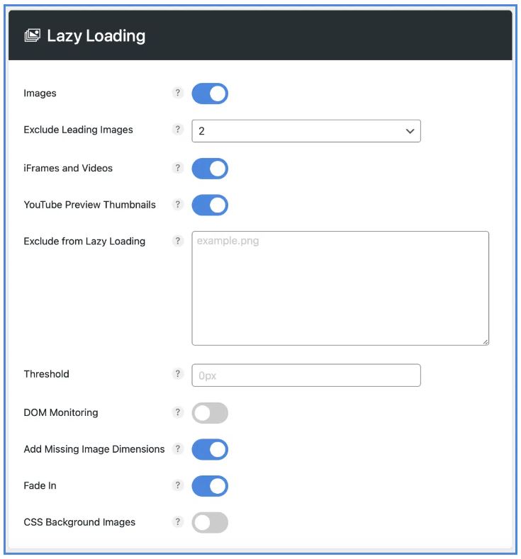 Perfmatters lazy loading