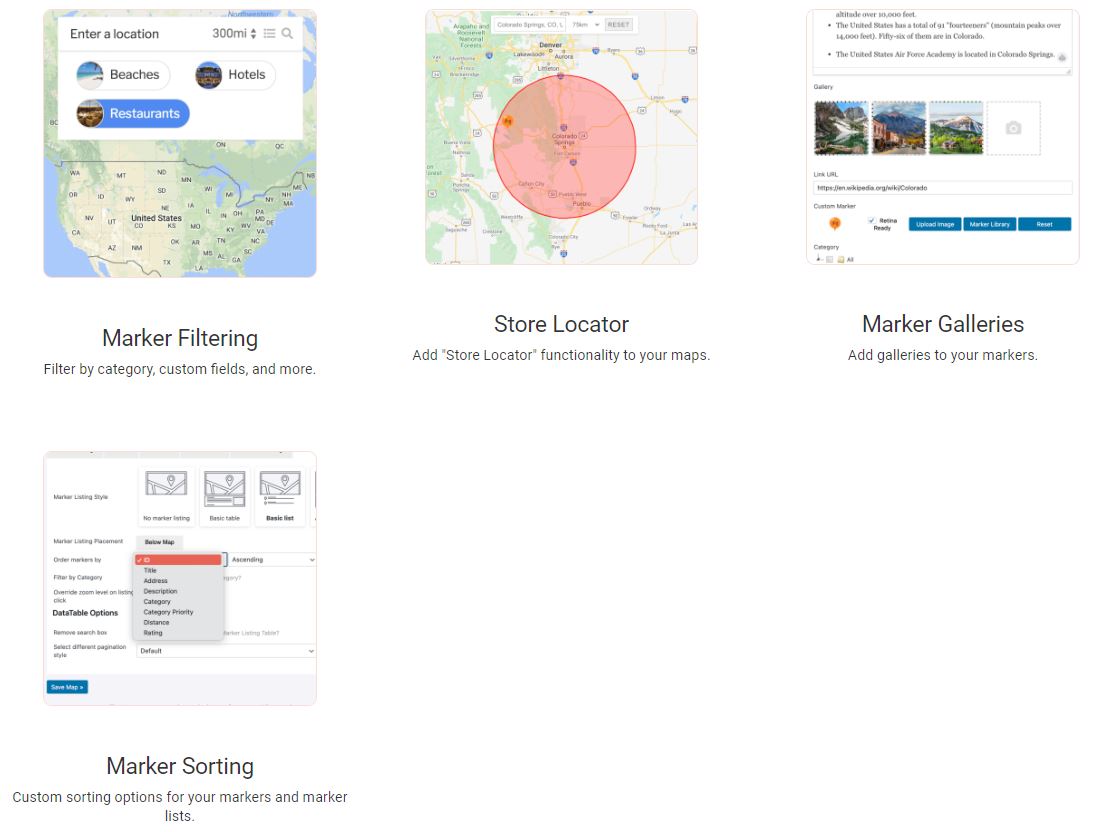 WP Google Map Pro features 4